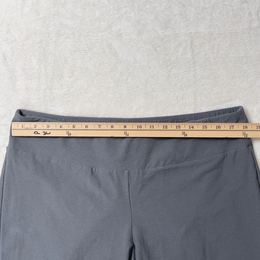 Eileen Fisher Straight Leg Pull On Pants Women XL Gray Crepe High Rise Stretch - Picture 6 of 9